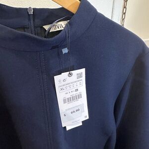 Zara Deep Blue Elegant top